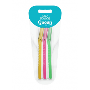 QUEEN BY LORD EYEBROW RAZOR FOR WOMEN 3 CT PER PACK